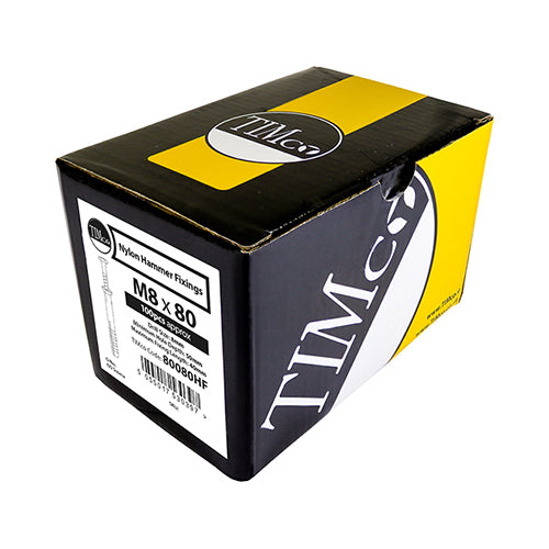 Nylon Hammer Fixings - 8mm for masonry and blockwork