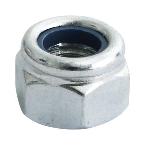 Nylon Insert Nuts Type P DIN982 Silver ( Various Sizes Available )