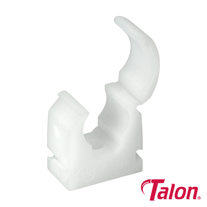 Single Hinged Pipe Clips White ( Various Sizes Available )