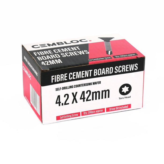CEMBLOC Cement Fibre Screws 42mm (Pack of 200).