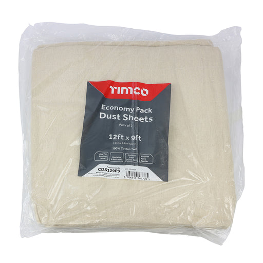 TIMCO Cotton Twill Dust Sheet - 12ft x 9ft