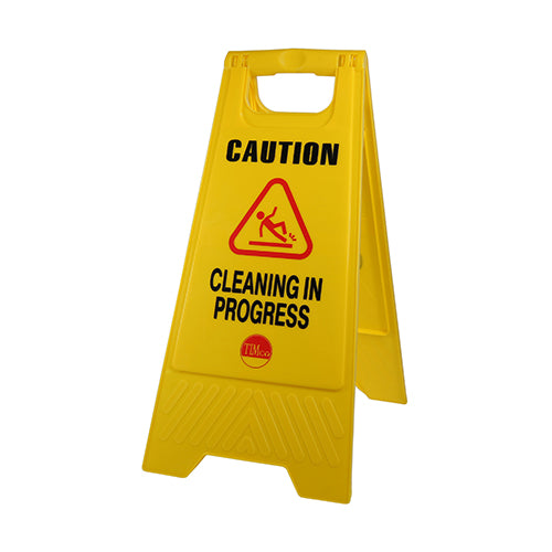 cleaning in progress sign