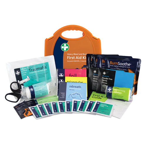 heavy bleeds and burns first aid kit