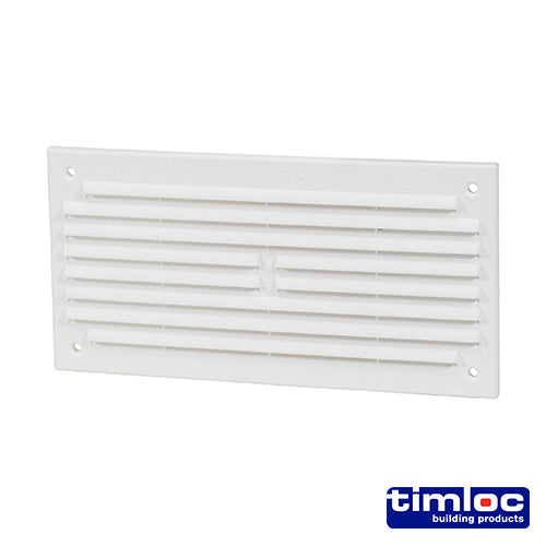 plastic louvre 6x3 white loc1218w