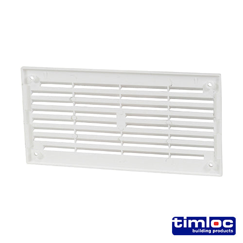 plastic louvre 6x3 white loc1218w