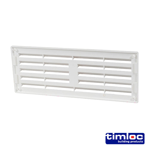plastic louvre 9x3 white loc107w