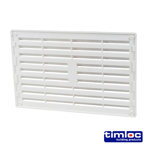 plastic louvre 9x6 white loc1211w
