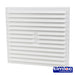 plastic louvre 9x9 white loc1212w