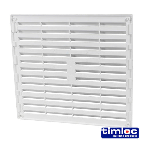 plastic louvre 9x9 white loc1212w